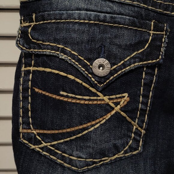 SILVER Jeans Women's McKenzie Capri size 34 Blue Denim NEW NWT - Picture 5 of 9